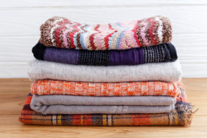 organized blankets - organizing u